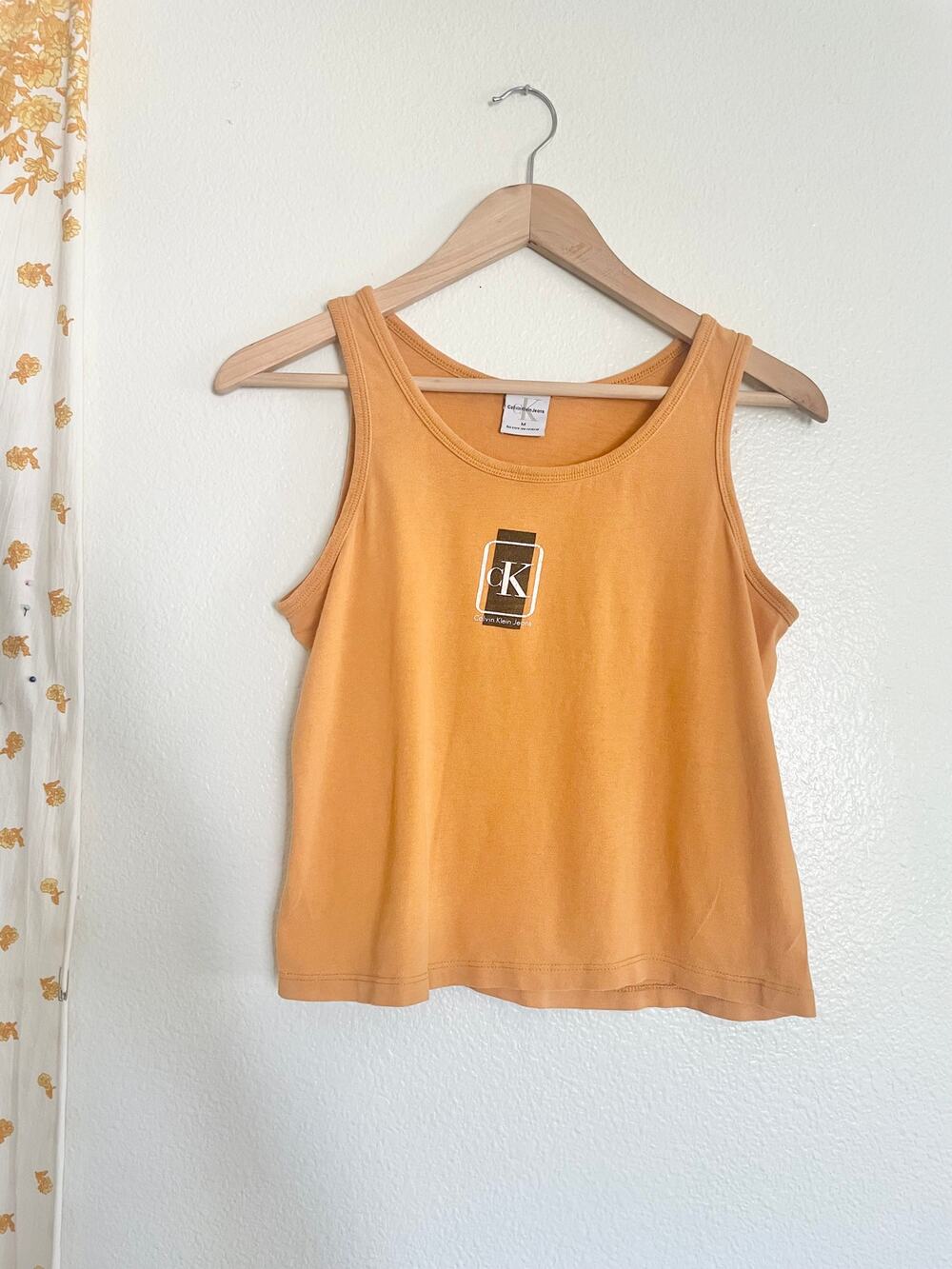 Vintage 90s Calvin Klein Jeans USA Made Cropped Tank Top Medium